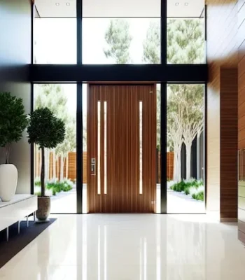 درب لابی چوبی مدرن